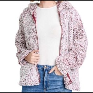 Sherpa Full Zip Hoodie Size M